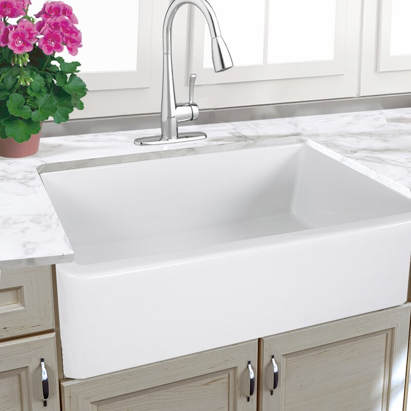 Nantucket Sinks Cape 32.75" x 18.75 Farmhouse Kitchen Sink & Reviews